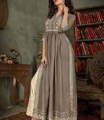 Remarkable Grey Party Wear Palazzo Style Suit