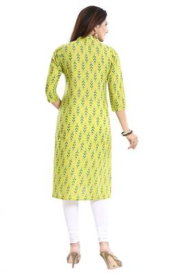 Green printed cotton cotton-kurtis 2