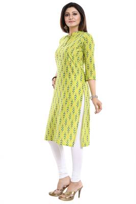 Green printed cotton cotton-kurtis 3