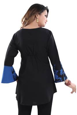 Multicolor printed crepe short-kurtis 2