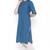 THIAB Womens Cotton Solid Straight Kurta (Teal Blue)