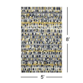 Hand Tufted Rug ,Stylish and Durable 5'x8' Steel Grey 4