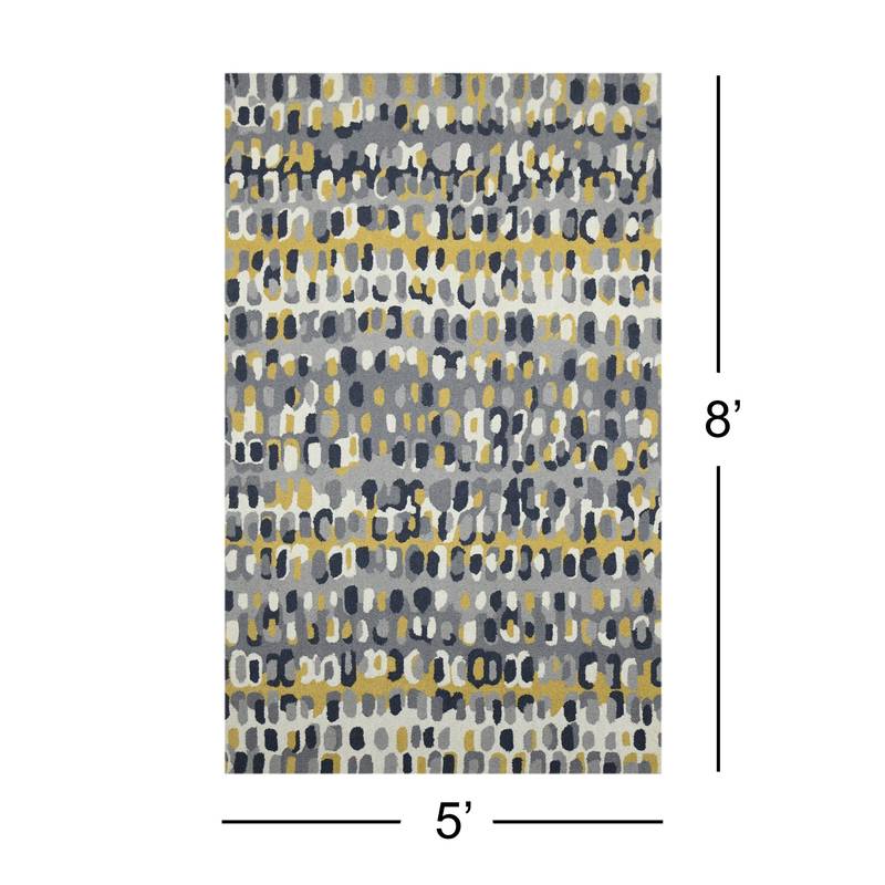 Hand Tufted Rug ,Stylish and Durable 5'x8' Steel Grey