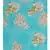 Aqua blue printed georgette saree with blouse