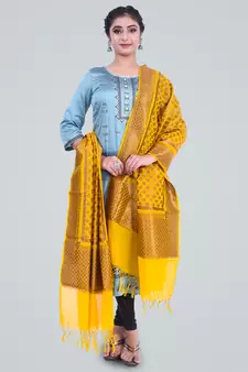 Banarasi Cotton Silk Zari Booti Dupatta