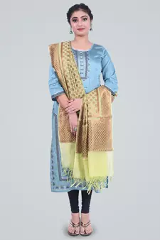 Banarasi Cotton Silk Zari Booti Dupatta