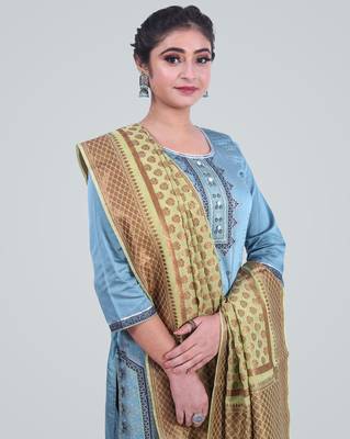 Banarasi Cotton Silk Zari Booti Dupatta 3