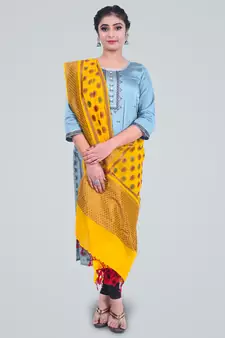 Banarasi Cotton Silk Meena Boota Dupatta