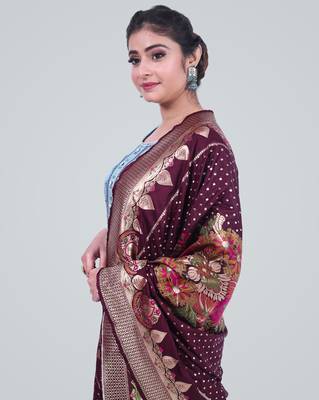 Banarasi Kataan Silk Meena Dupatta 3