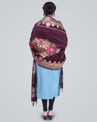 Banarasi Kataan Silk Meena Dupatta 4