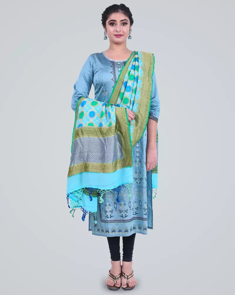 Banarasi Pure Chiffon Silk Handwoven Meena Dupatta