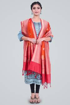 Banarasi Pure Kataan Silk Handwoven Meena Boota Dupatta