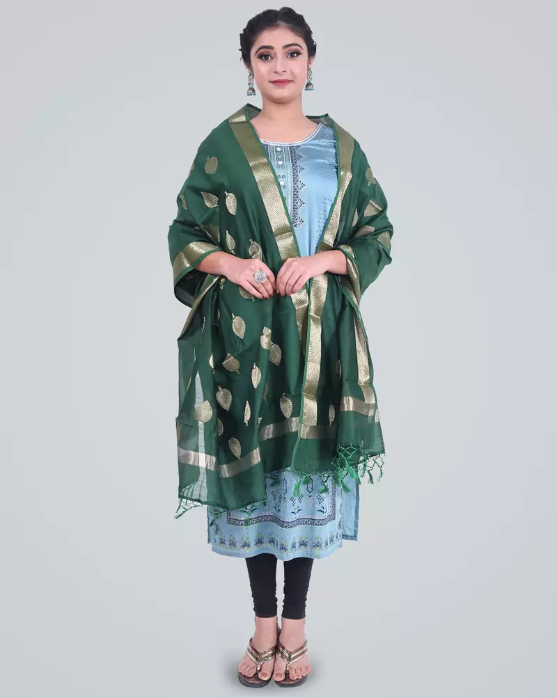 Banarasi Pure Chanderi Silk Zari Dupatta