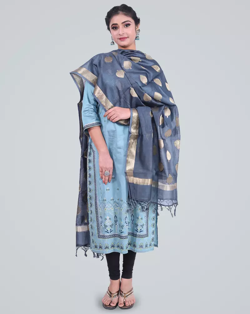 Banarasi Pure Chanderi Silk Zari Dupatta