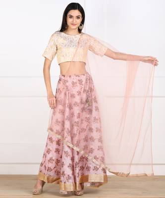 SWAGG INDIA Womens wear Baby Pink Color Lehanga choli 1