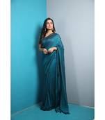 Green khadi cotton saree With Blouse