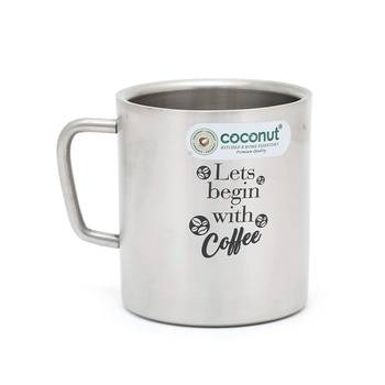 Coconut Stainless Steel Double Walled Josh Matt Coffee Mug -Capacity - 300ML - 1 Unit 1