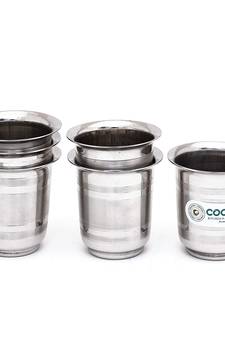 Coconut Stainless Steel Max Glass/Coffee & Tea Mini Glass - 100 Ml Set of 6Pc