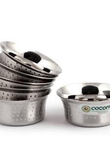 Coconut Stainless Steel Shower Pari Bowl/Vati/Katori- C23 - Set of 6- Capacity Each Bowl  100ML