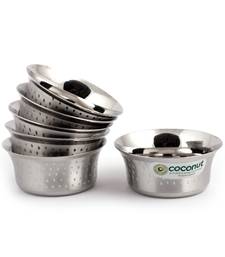 Coconut Stainless Steel Shower Pari Bowl/Vati/Katori- C23 - Set of 6- Capacity Each Bowl 250ML
