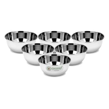 Coconut Stainless Steel Cute  Bowl/Vati/Katori- C31 - Set of 6- Capacity Each Bowl 100ML 1
