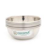 Coconut Stainless Steel C34 Plain Beeding Bowl/Vati/Katori - Size 8 - 300 ML - Set of 6