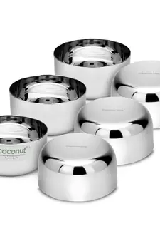 Coconut Stainless Steel Sada  Bowl/Vati/Katori- C35 - Set of 6- Capacity Each Bowl 100 ML