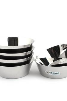 Coconut Stainless Steel Alaska Bowl/Mixing & Serving Bowl/Katori Capasity - 850 ML - Pack of 6