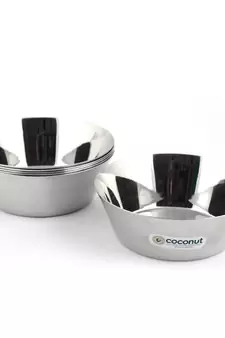 Coconut Stainless Steel Alaska Bowl/Mixing & Serving Bowl/Katori Capasity - 1200 ML - Pack of 6