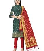 Green printed Art Silk salwar