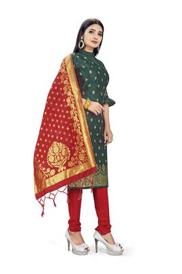 Green printed Art Silk salwar 3