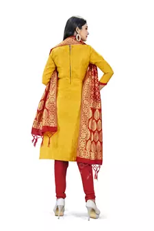Yellow printed Art Silk salwar