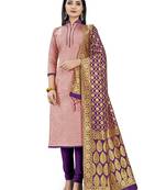 Peach printed  Art Silk salwar
