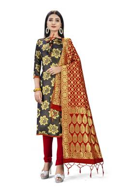 Black printed  Art Silk salwar 1