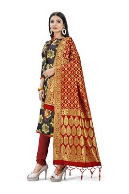 Black printed  Art Silk salwar 2