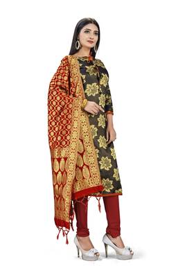 Black printed  Art Silk salwar 3