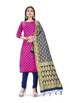 Pink printed  Art Silk salwar