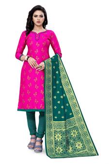 Pink printed  Art Silk salwar