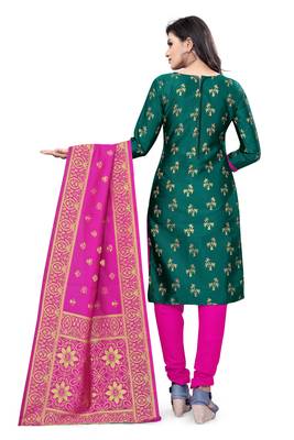Green printed Art Silk salwar 3