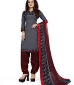 Black printed crepe salwar