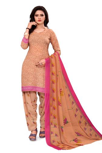 Multicolor printed crepe salwar