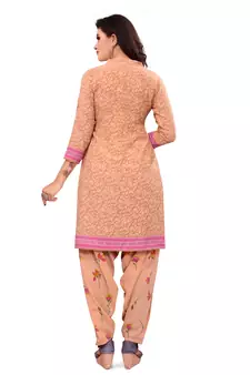 Multicolor printed crepe salwar