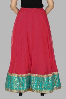 Red embroidered cotton skirts 3
