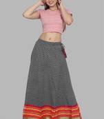 Black embroidered cotton skirts