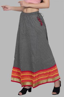 Black embroidered cotton skirts 2