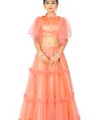 Kids Peach Lehenga Choli 