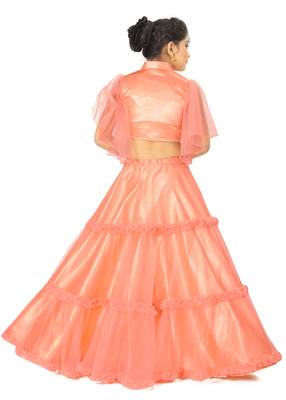Kids Peach Lehenga Choli  4