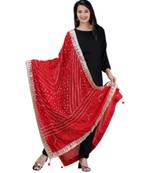 Mukta Fashion Jaipur Women's Solid Straight Kurta Pant with Silk Bandhej Dupatta Set-Black