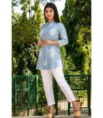 Mukta Fashion Jaipur Women's Stylish Apple Cut Kurta And Pant Set-Gray