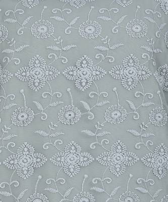 SWAGG INDIA Women's Wear Lucknowi Chikankari Needlecraft Faux Georgette Regular Wear Grey Kurti Kurta 5